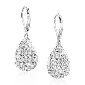 925 Sterling Silver Waterdrop Trendy Hypoallergenic Leverback Earings  for Women
